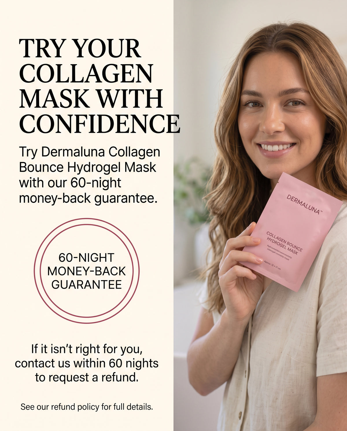 Dermaluna™ Collagen Bounce Hydrogel Mask