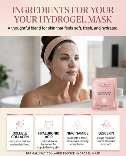 Dermaluna™ Collagen Bounce Hydrogel Mask
