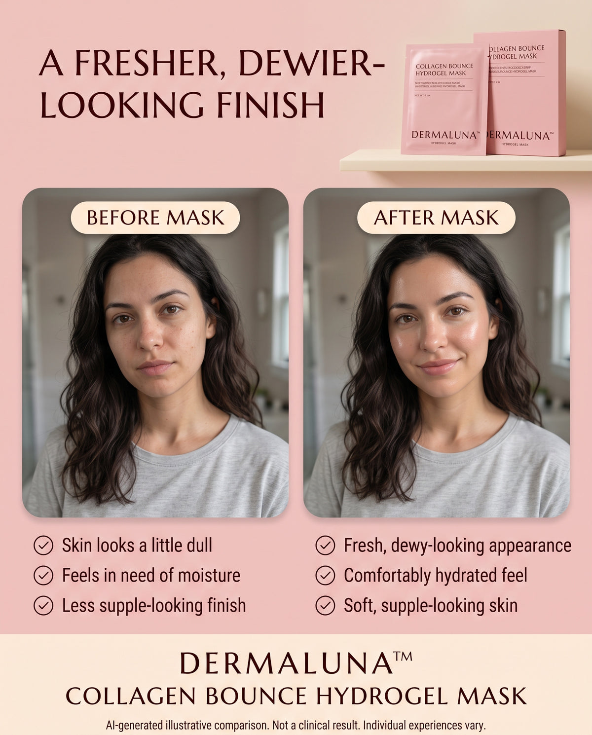Dermaluna™ Collagen Bounce Hydrogel Mask