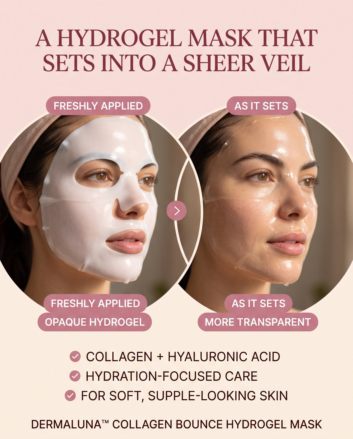 Dermaluna™ Collagen Bounce Hydrogel Mask