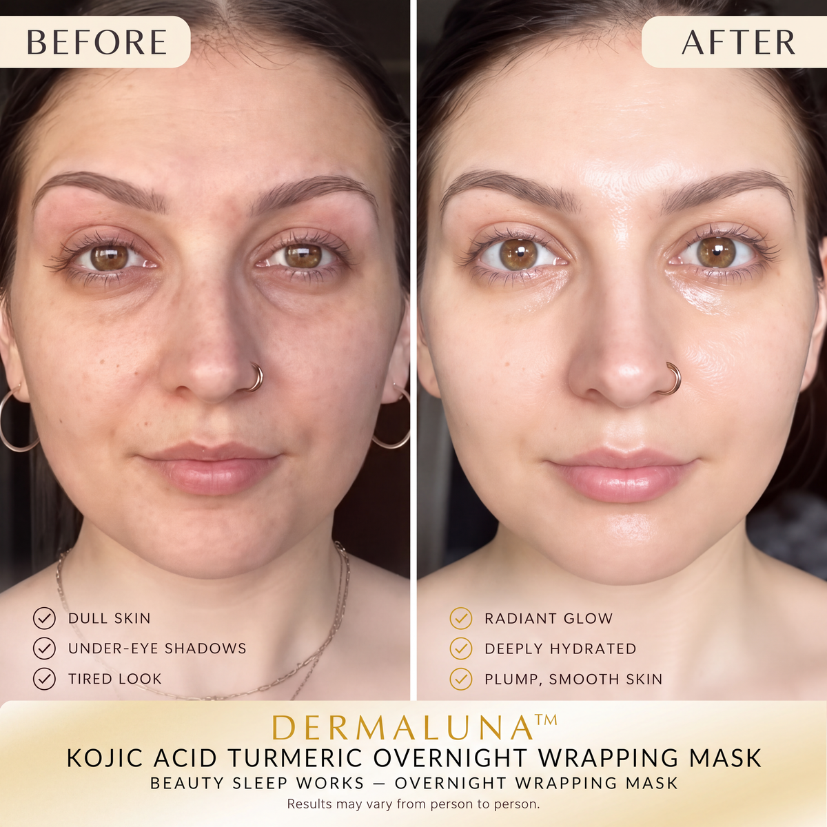Dermaluna™ Kojic Acid & Turmeric Overnight Glow Mask