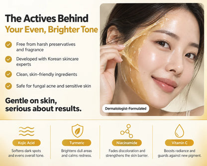 Dermaluna™ Kojic Acid & Turmeric Overnight Glow Mask